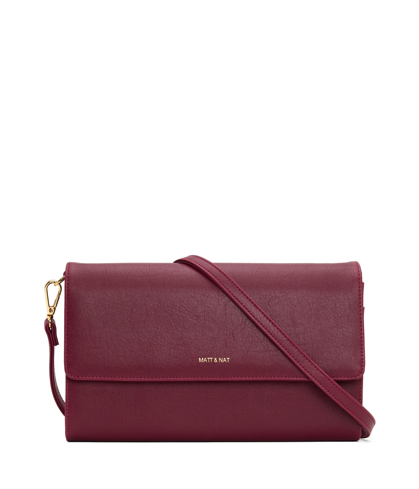 DREWLG Large Vegan Crossbody Bag - Vintage | Color: Purple - variant::garnet