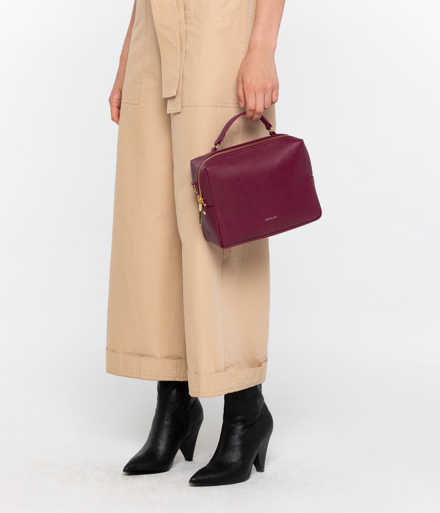 LIV Vegan Crossbody Bag - Vintage | Color: Purple - variant::garnet