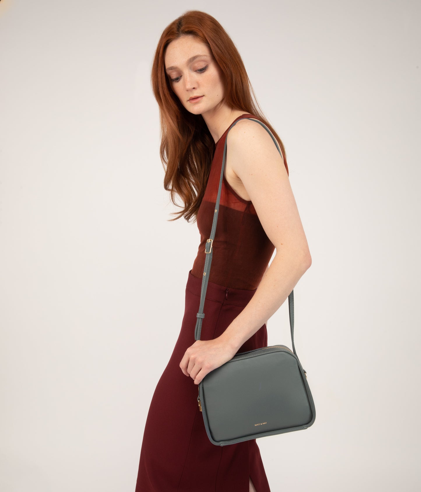 ARC Vegan Crossbody Bag - Arbor | Color: Red - variant::beetroot