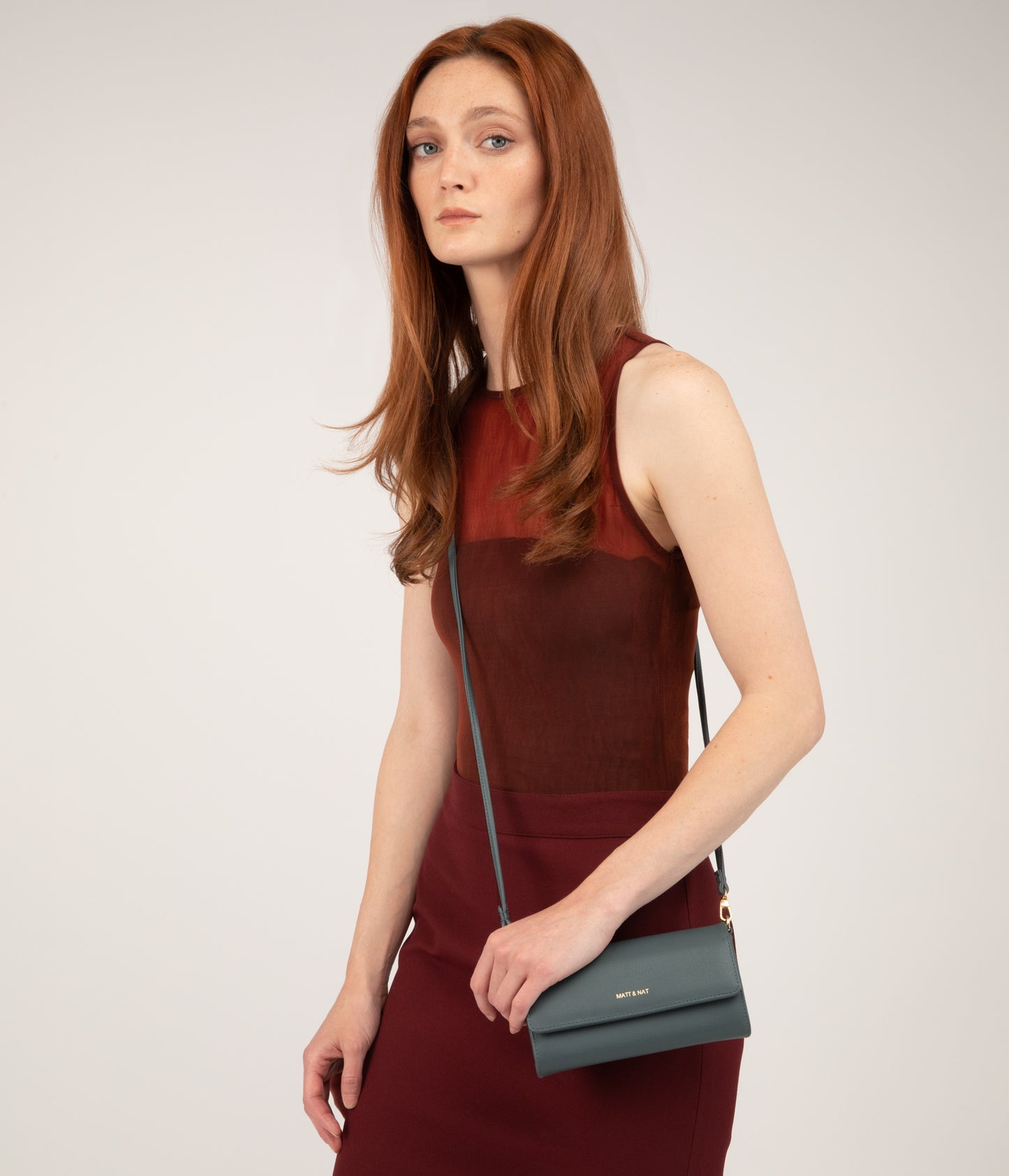 DREW MED Vegan Crossbody Bag - Arbor | Color: Grey - variant::mushroom