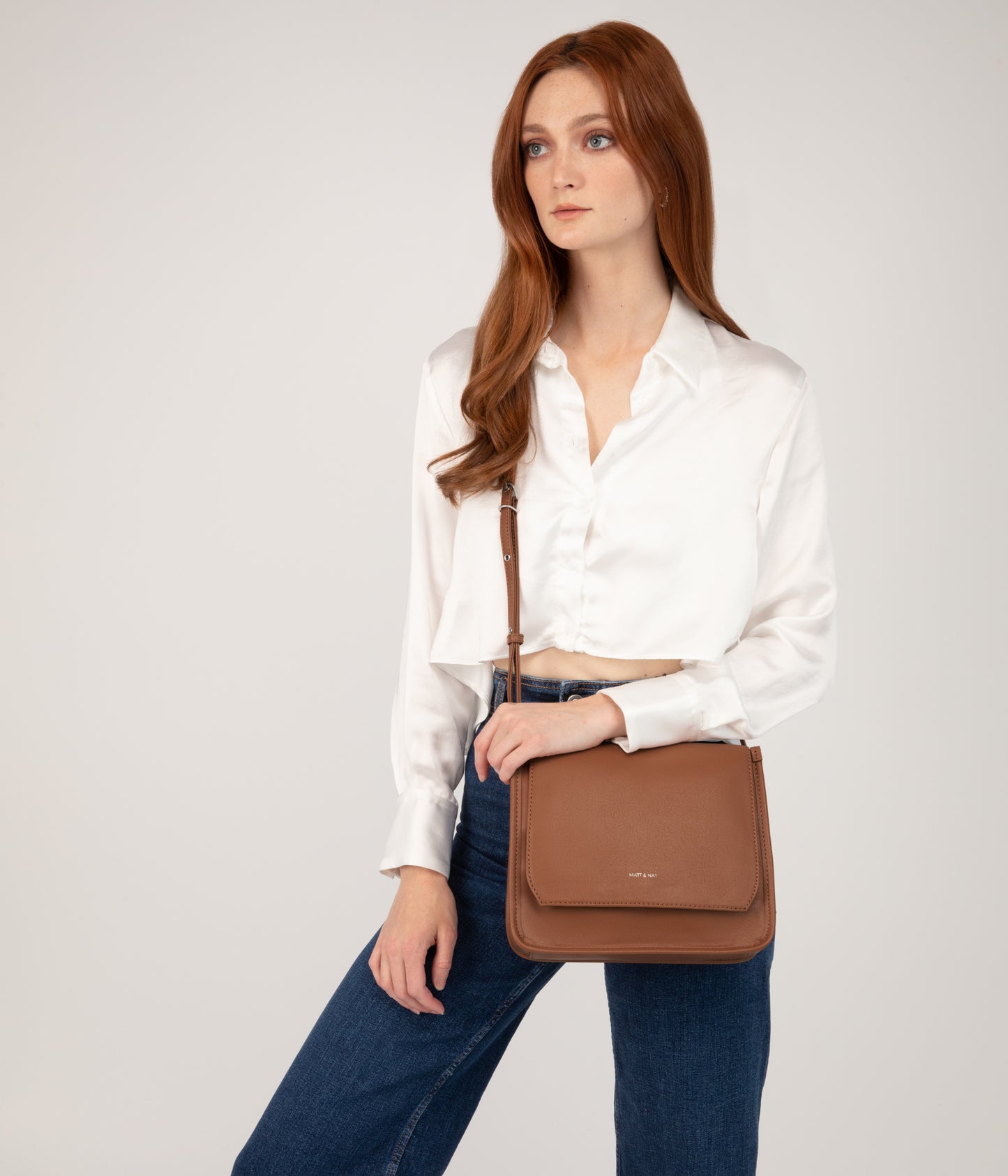 LEV Vegan Crossbody Bag - Arbor | Color: Red - variant::beetroot