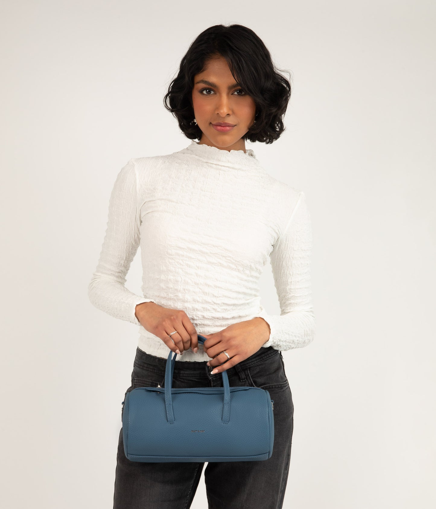 INES Vegan Barrel Bag - Purity | Color: Red - variant::lychee