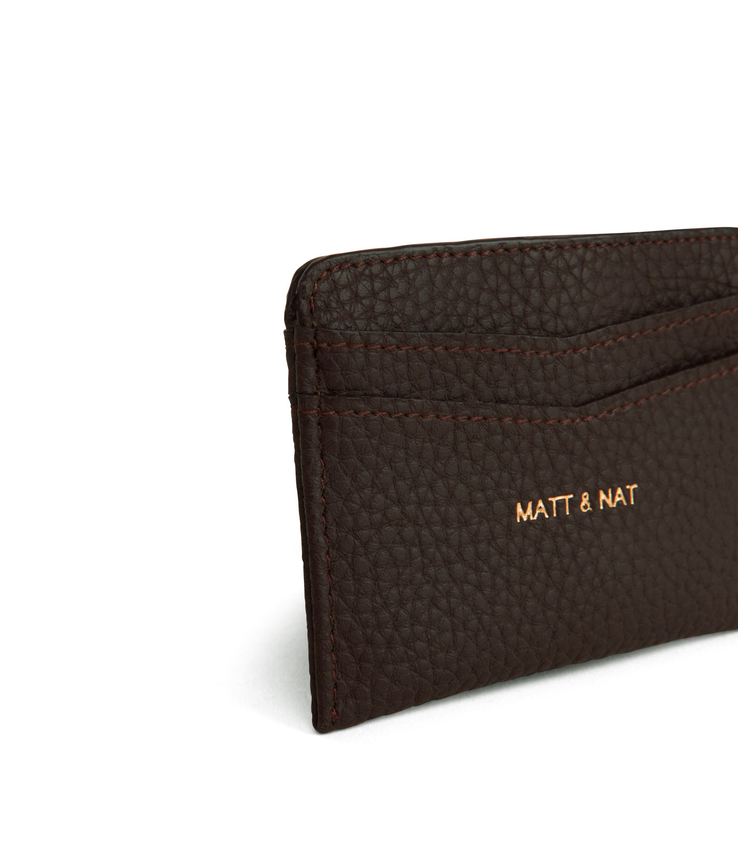 JUNYA Vegan Card Holder - Purity | Color: Brown - variant::truffle