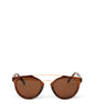ALDIE-2 Round Recycled Sunglasses | Color: Brown - variant::brown
