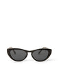 AMARA-2 Cat-Eye Recycled Sunglasses | Color: Black - variant::black