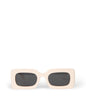 IVVY-2 Recycled Rectangle Sunglasses | Color: White, Grey - variant::white