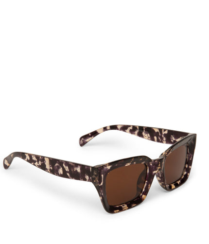 MEHA-2 Recycled Square Sunglasses | Color: Brown - variant::clear