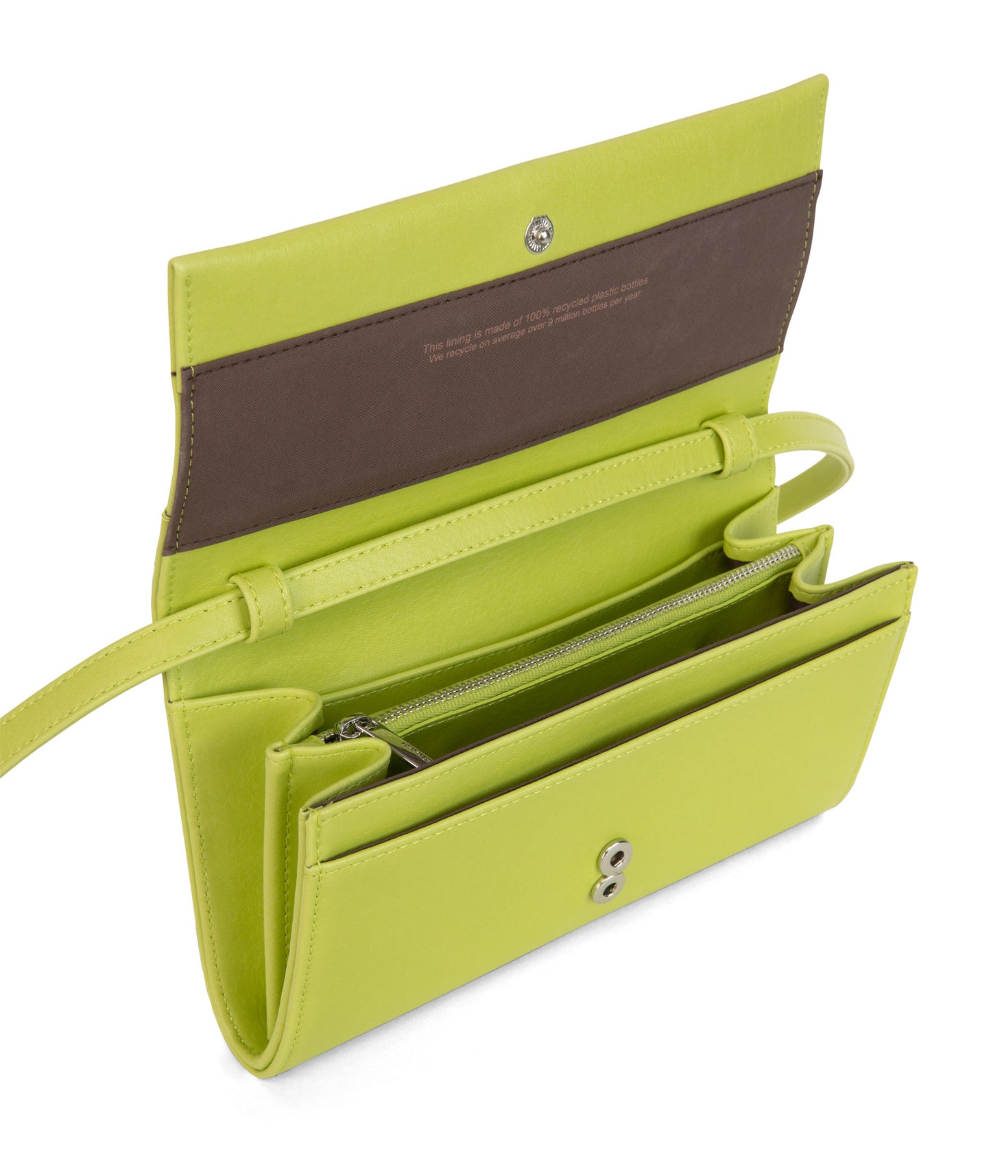 LETTE Vegan Wallet Crossbody Bag - Vintage | Color: Green - variant::honeydew