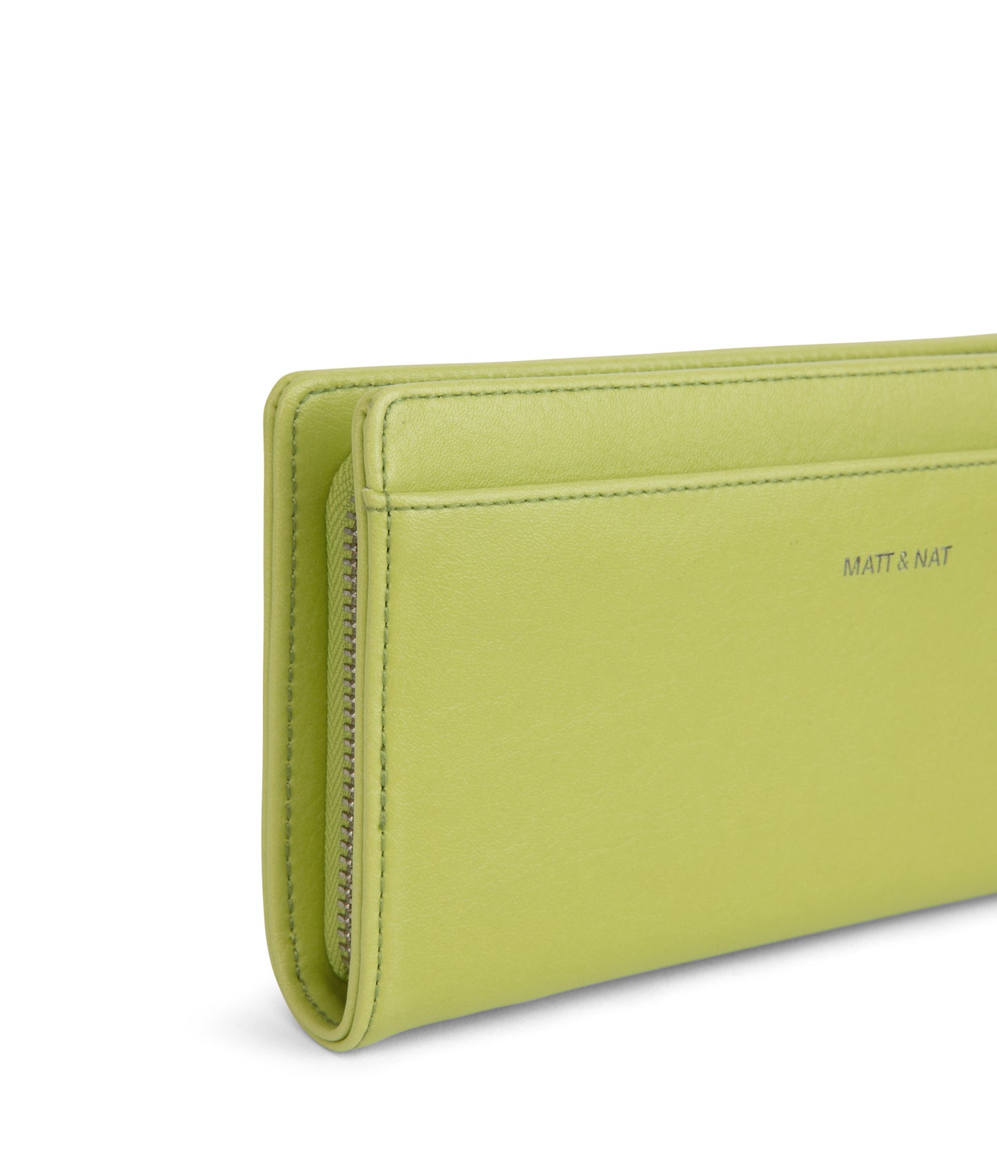 WEBBER Vegan Wallet - Vintage | Color: Green - variant::honeydew