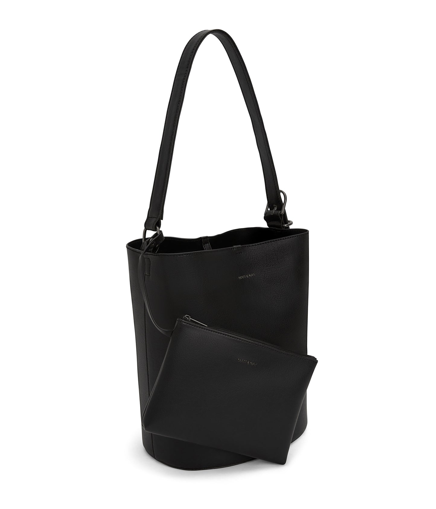 AZUR Vegan Bucket Bag - Vintage | Color: Black - variant::black