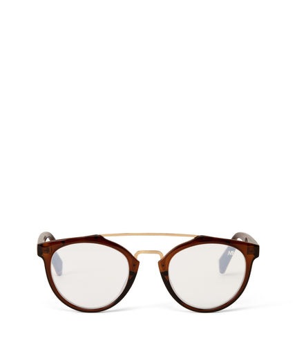 ALDIE-3 Recycled Round Reading Glasses | Color: Brown - variant::brown