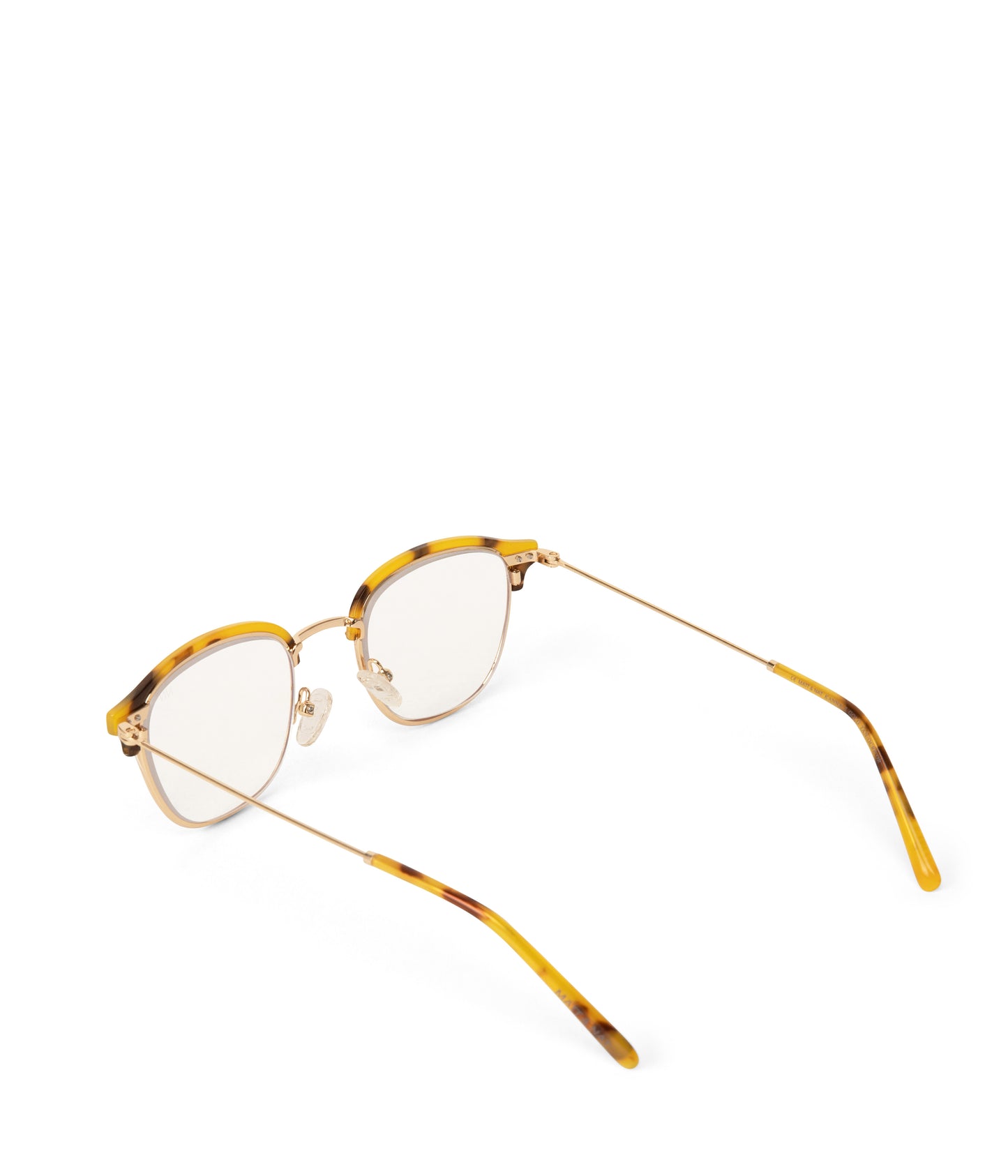 KANNA-3 Recycled Clubmaster Reading Glasses | Color: Yellow - variant::gold