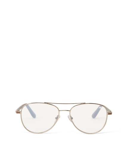 KIKKO-3 Recycled Aviator Reading Glasses | Color: Grey - variant::silver