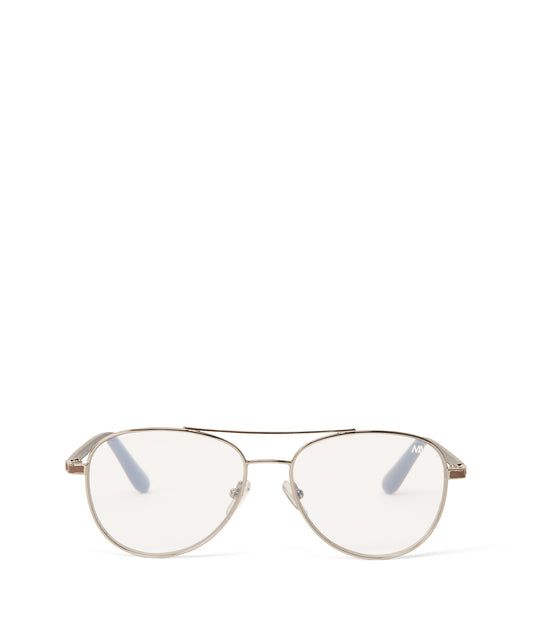 KIKKO-3 Recycled Aviator Reading Glasses | Color: Grey - variant::silver
