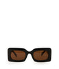 IVVY-2 Recycled Rectangle Sunglasses | Color: Black, Brown - variant::black