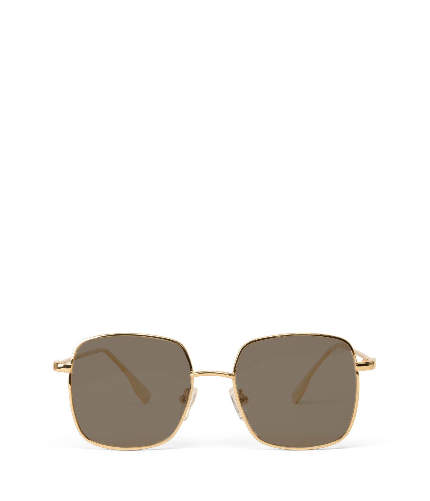 KAYASM Small Square Sunglasses | Color: Gold, Brown - variant::brown