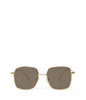 KAYASM Small Square Sunglasses | Color: Gold, Brown - variant::brown