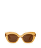 RAKEL-2 Recycled Cat-Eye Sunglasses | Color: Yellow, Brown - variant::mustard