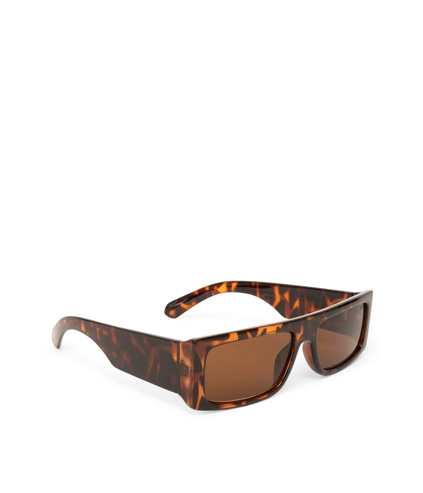 SAWAI-2 Recycled Rectangle Sunglasses | Color: Brown - variant::brown