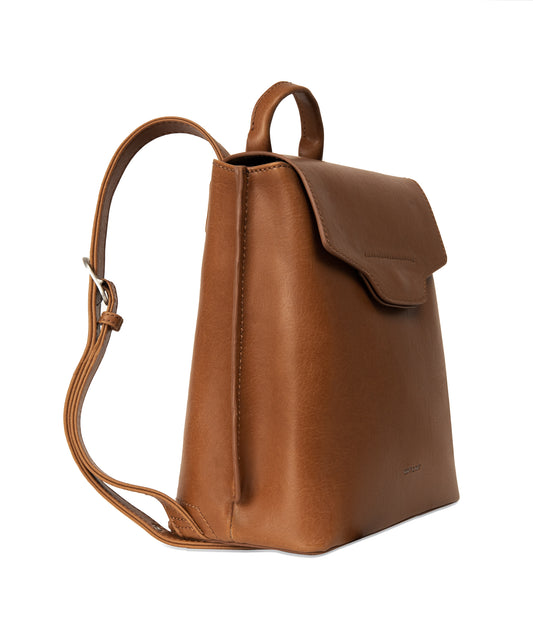 CHELLE Small Vegan Backpack - Vintage | Color: Brown - variant::chili