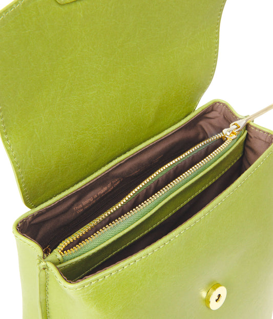 CHELLE Small Vegan Backpack - Vintage | Color: Green - variant::honeydew