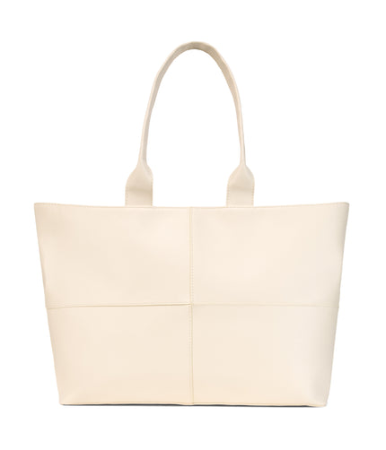 TRISTAN Vegan Tote Bag - Arbor | Color: White, Beige - variant::macadamia