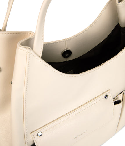 TINA Vegan Tote Bag - Arbor | Color: White, Beige - variant::macadamia
