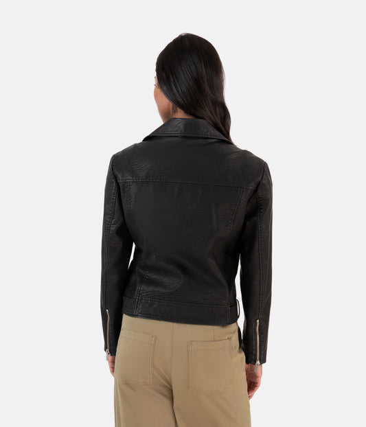 DRADEN Vegan Leather Jacket | Color: Black - variant::black