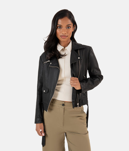 DRADEN Vegan Leather Jacket | Color: Black - variant::black
