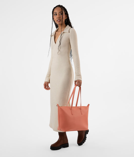 ABBI Vegan Tote Bag - Purity | Color: Tan, Brown - variant::amber