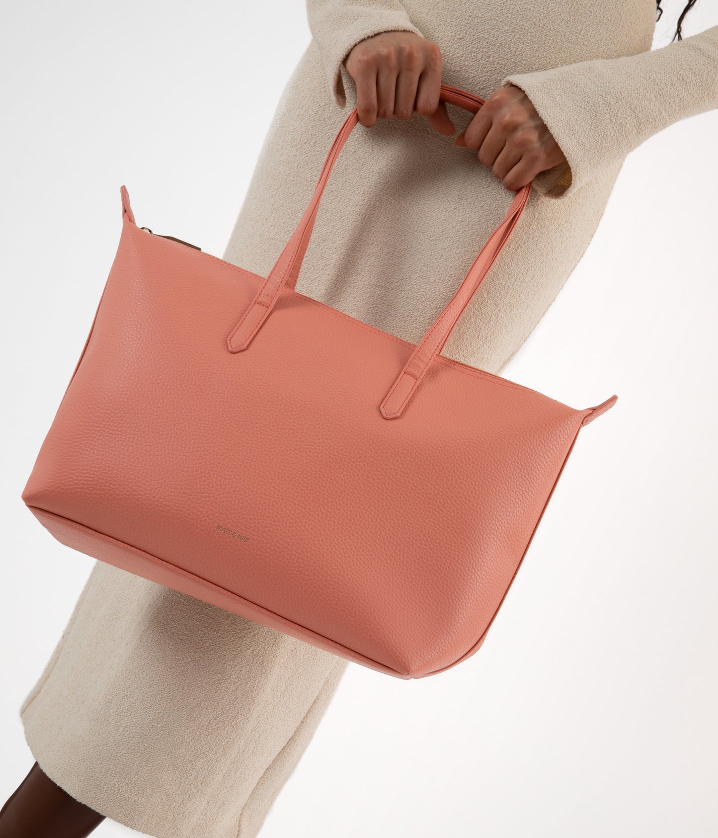 ABBI Vegan Tote Bag - Purity | Color: Orange, Pink - variant::plush