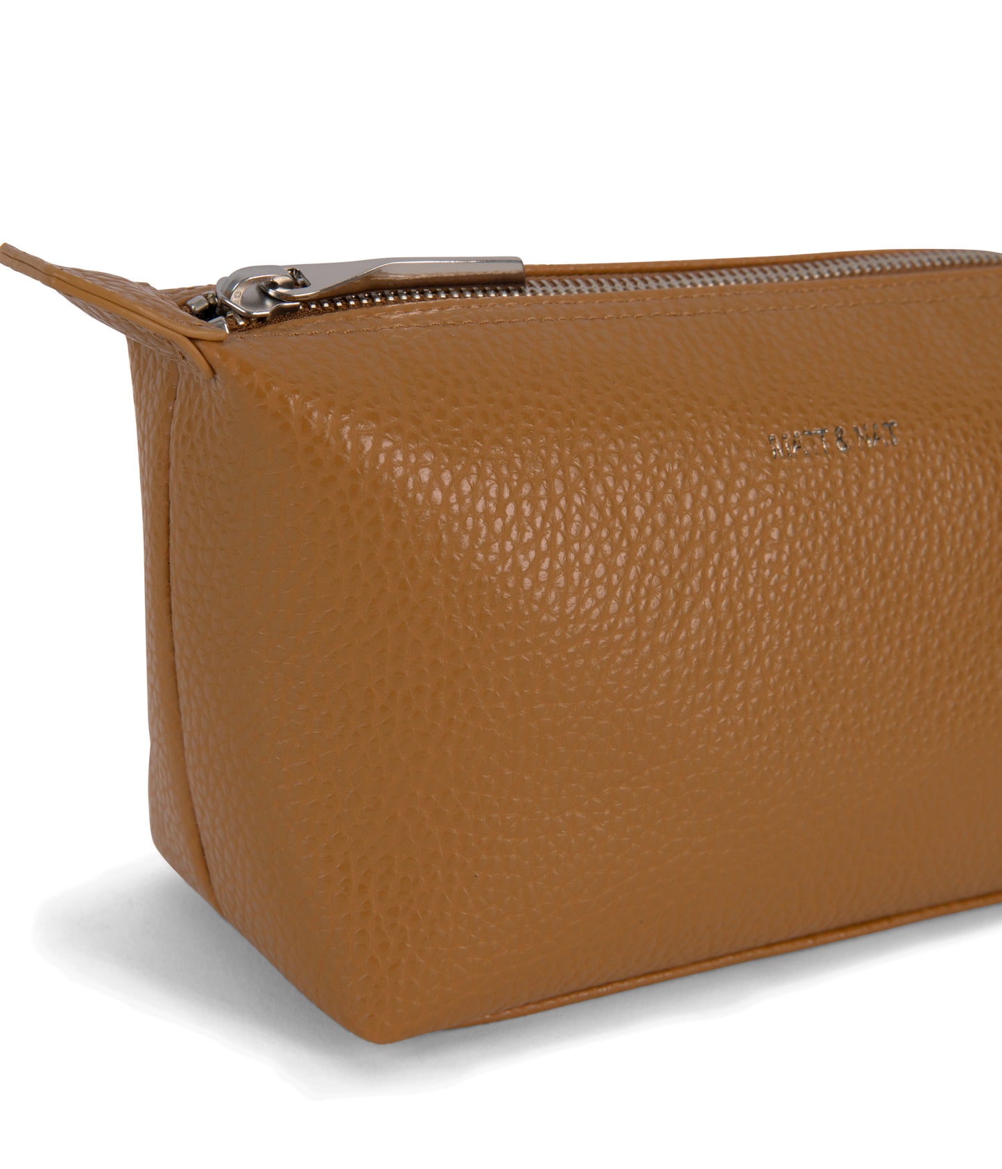 ABBI MINI Vegan Cosmetic Bag - Purity | Color: Tan, Brown - variant::amber