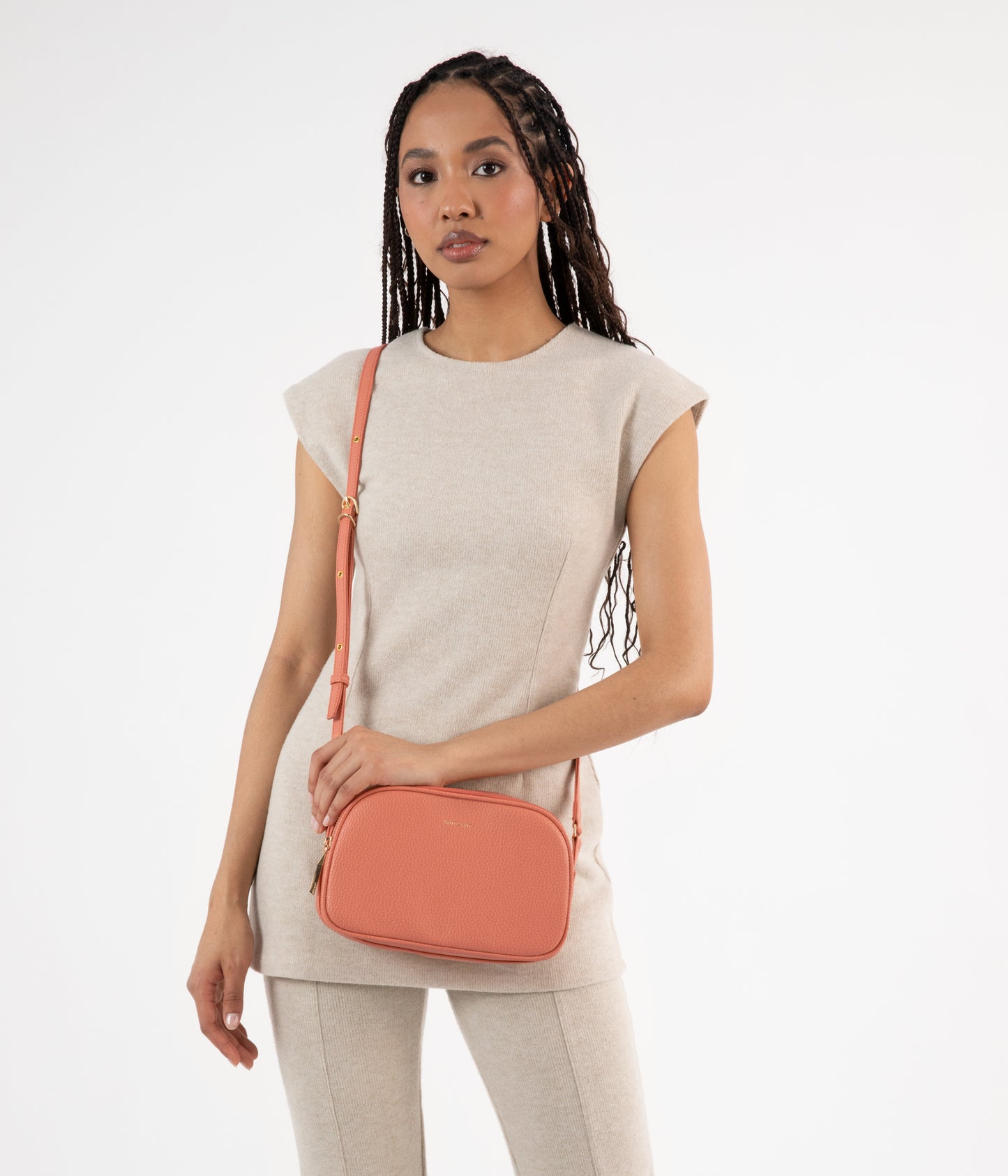 PAIR Vegan Crossbody Bag - Purity | Color: Orange, Pink - variant::plush