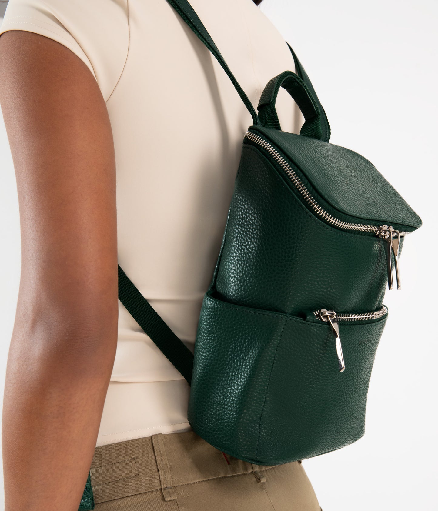 BRAVESM Small Vegan Backpack - Purity | Color: Green - variant::empress