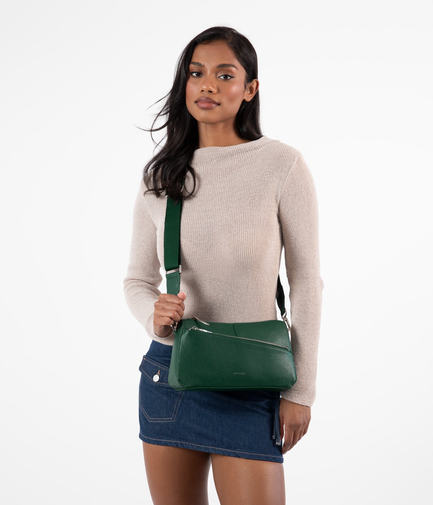 JANICE Vegan Crossbody Bag - Purity | Color: Tan, Brown - variant::amber