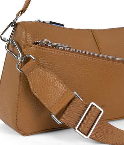 JANICE Vegan Crossbody Bag - Purity | Color: Tan, Brown - variant::amber