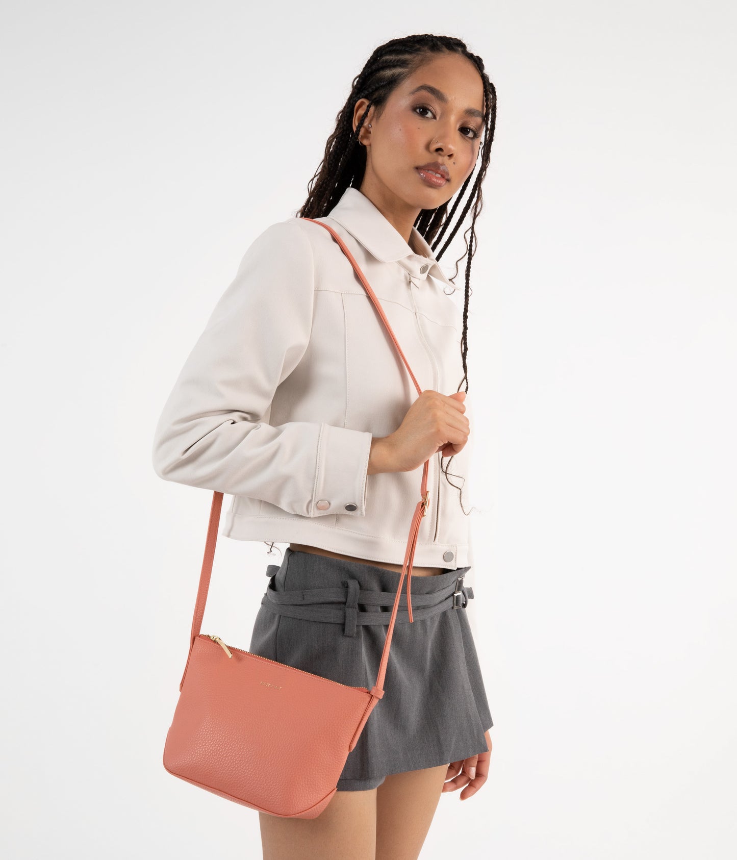 SAM Vegan Crossbody Bag - Purity | Color: Orange, Pink - variant::plush