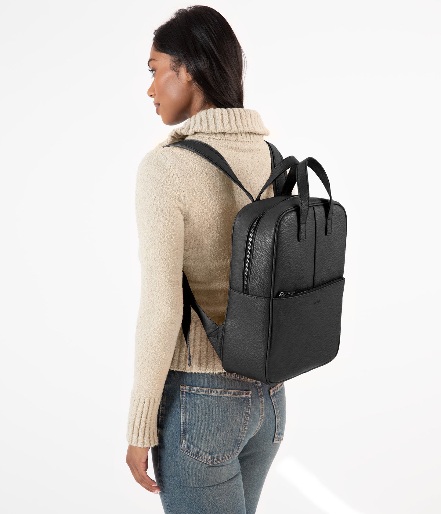 THEBE Vegan Backpack - Purity | Color: Tan, Brown - variant::amber