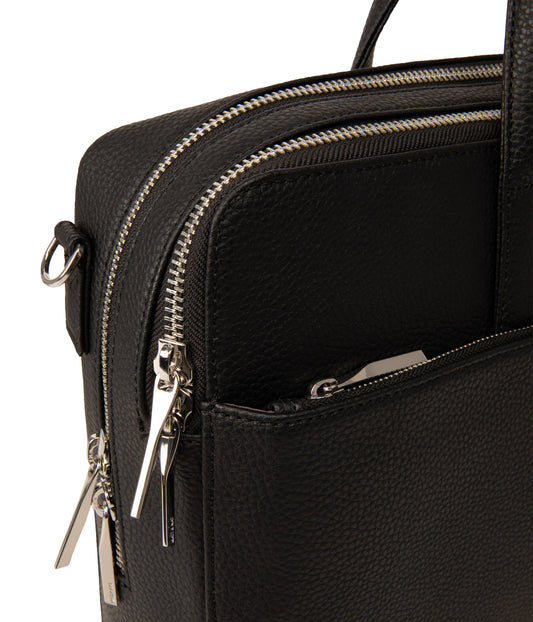 TOM Vegan Briefcase - Purity | Color: Black - variant::black