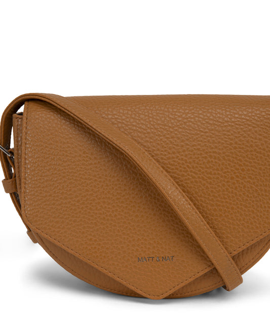 TWILL Vegan Saddle Bag - Purity | Color: Tan, Brown - variant::amber