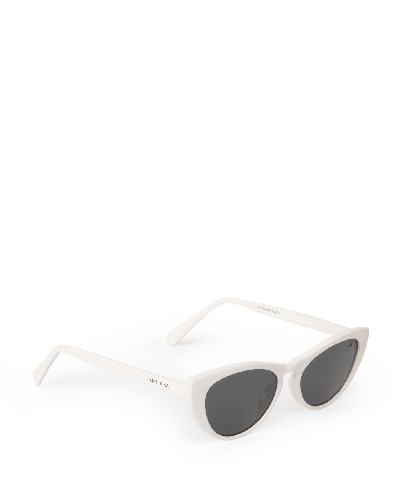 AMARA-2 Cat-Eye Recycled Sunglasses | Color: White - variant::white