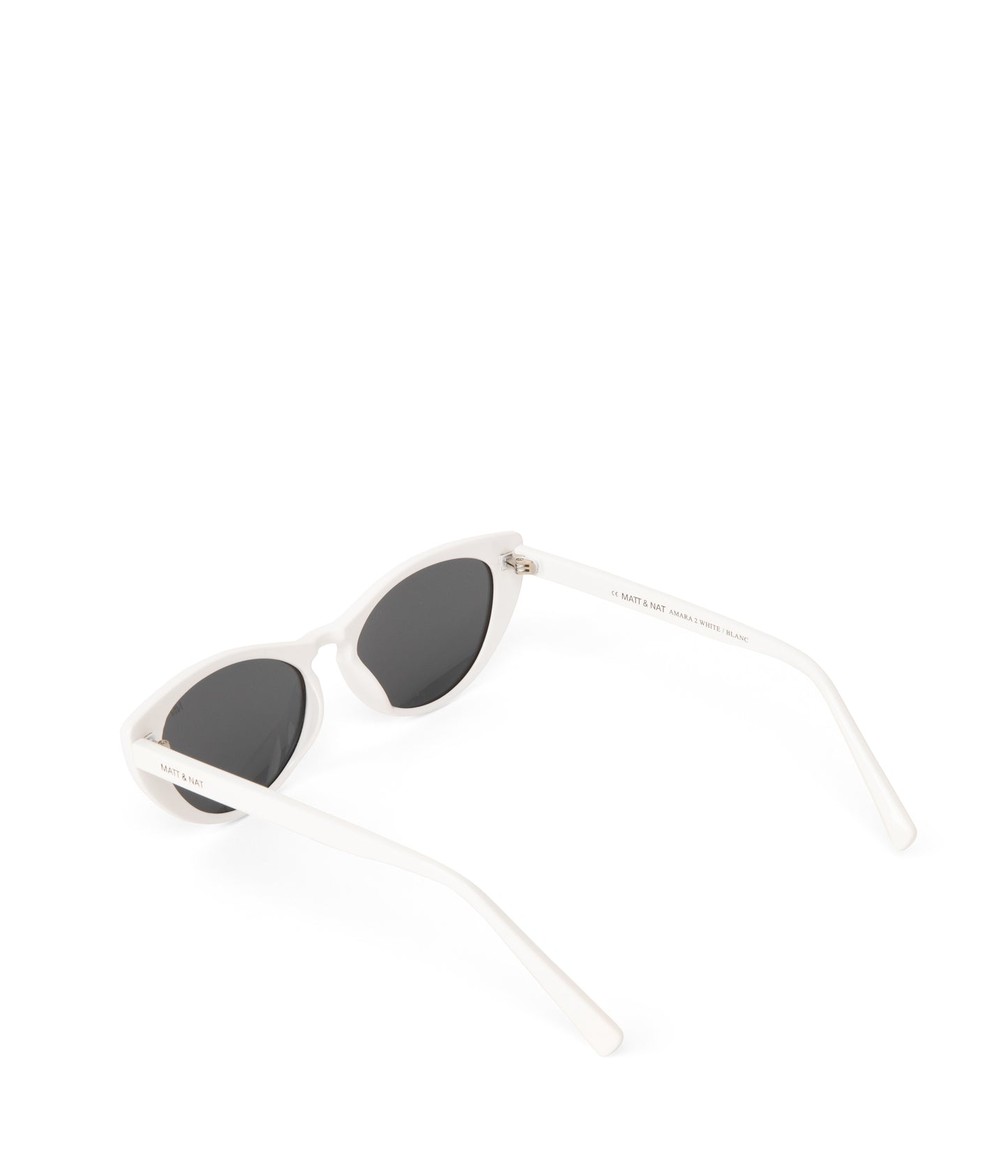 AMARA-2 Cat-Eye Recycled Sunglasses | Color: White - variant::white