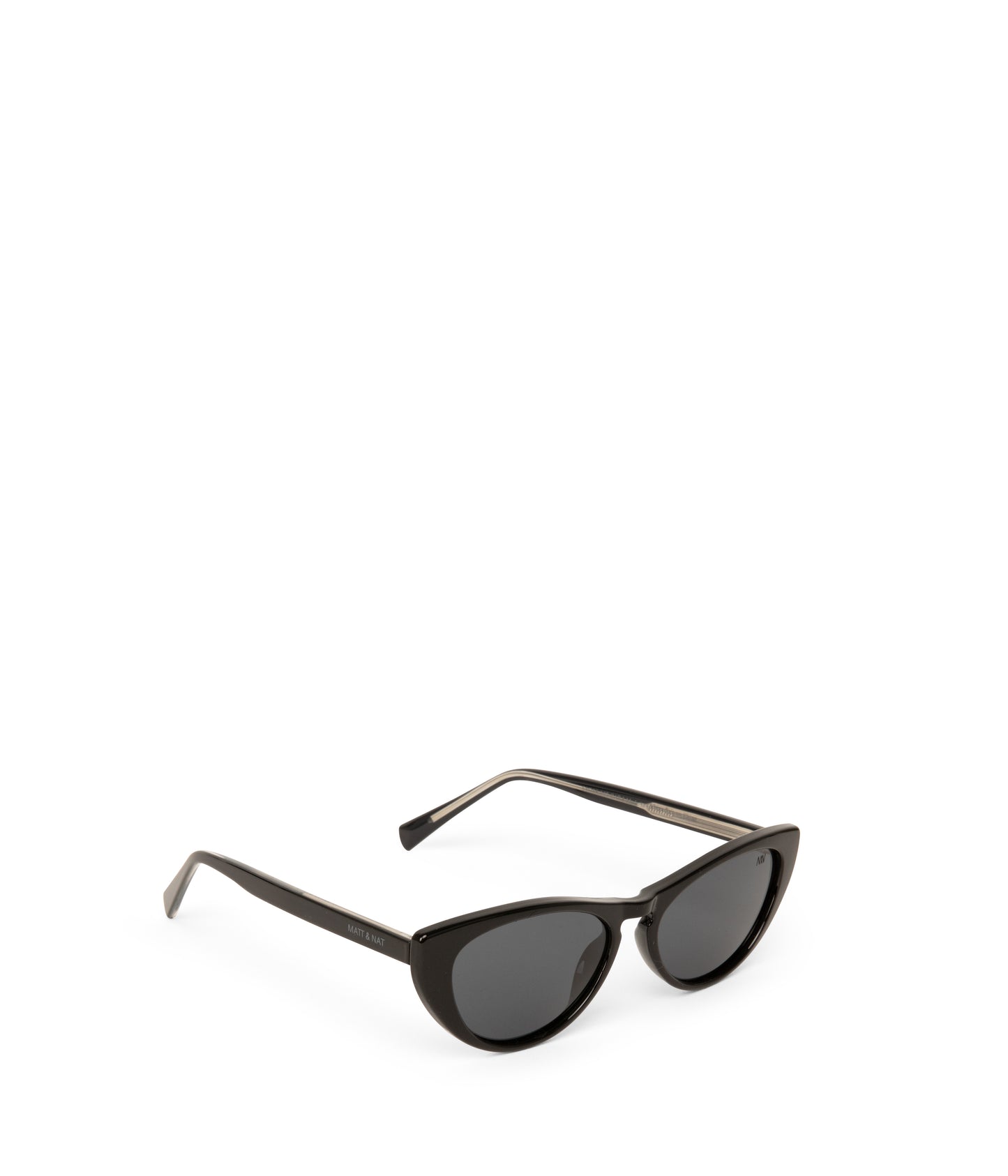 AMARA-2 Cat-Eye Recycled Sunglasses | Color: Black - variant::black