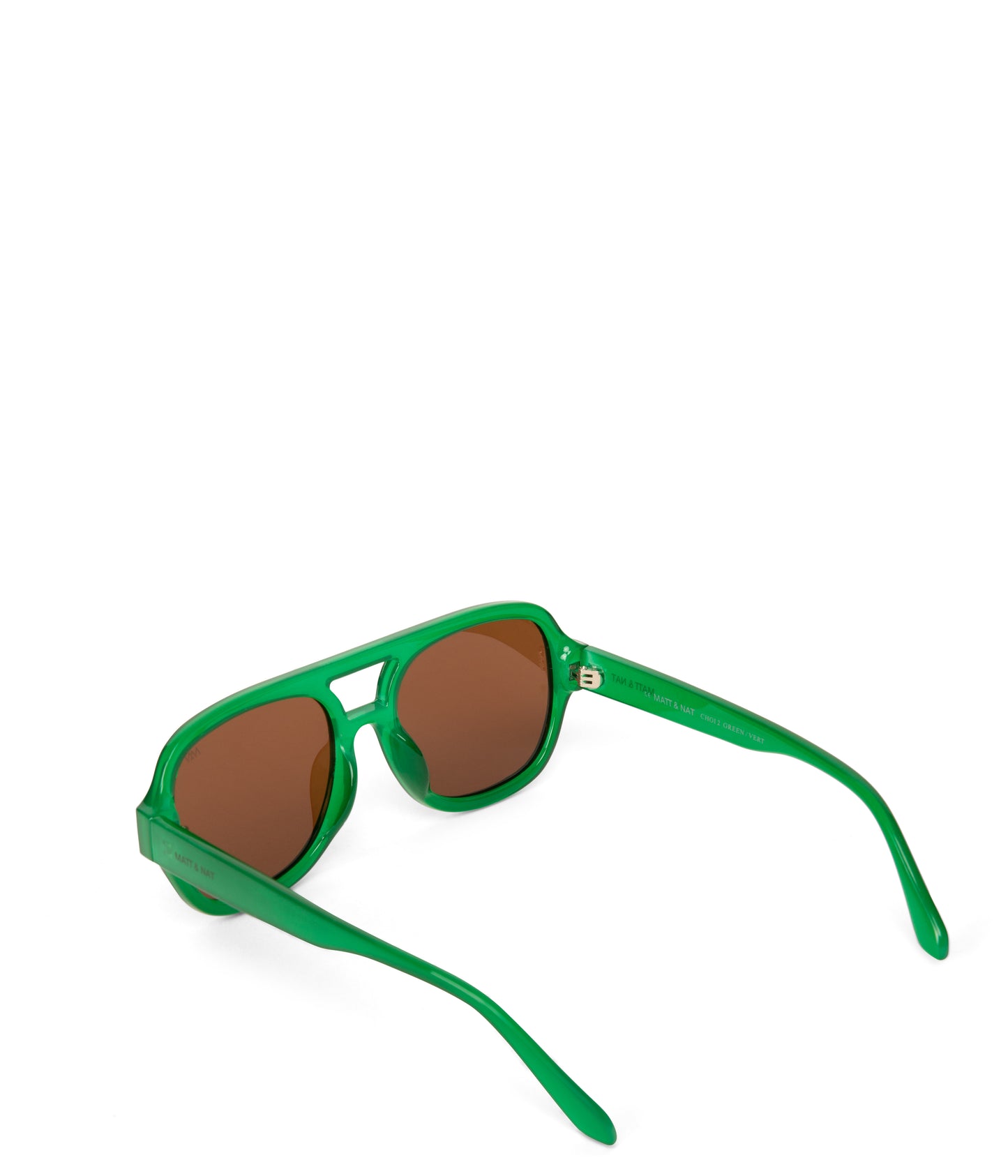 CHOI-2 Recycled Aviator Sunglasses | Color: Green, Brown - variant::green