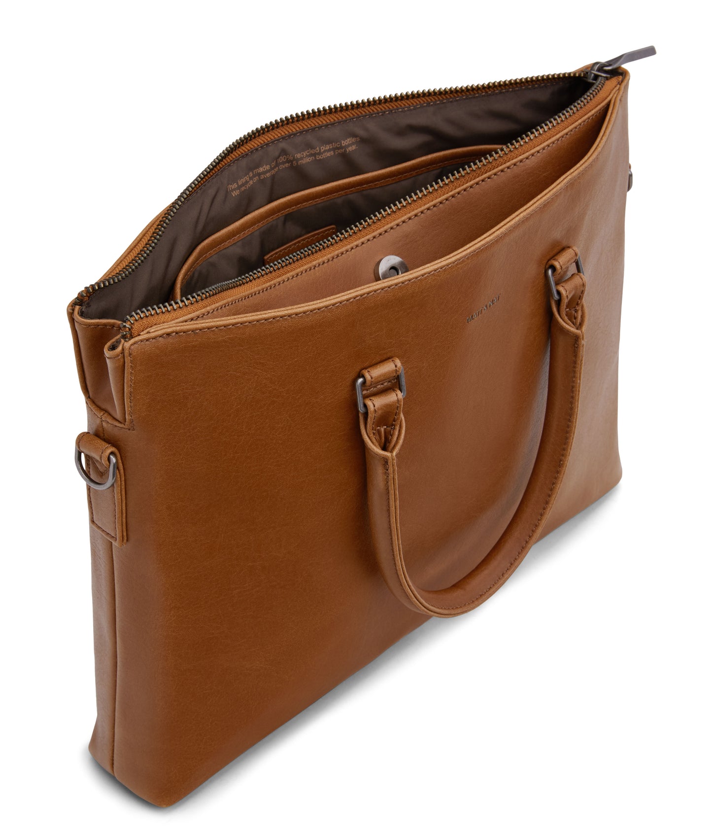 ALBAN Vegan Briefcase - Vintage | Color: Brown - variant::chili