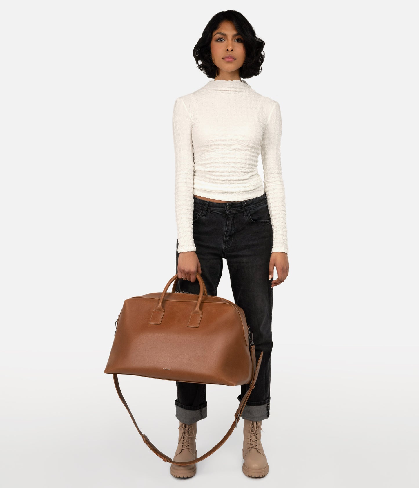 ANDRO Vegan Weekender Bag - Vintage | Color: Brown - variant::chili