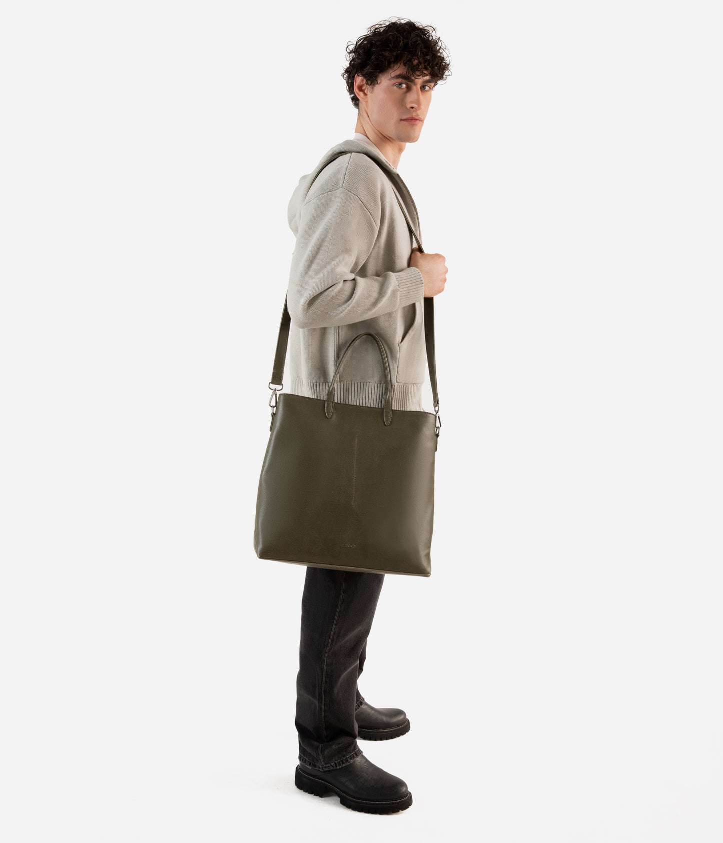 CURB Vegan Tote Bag - Vintage | Color: Green - variant::olive