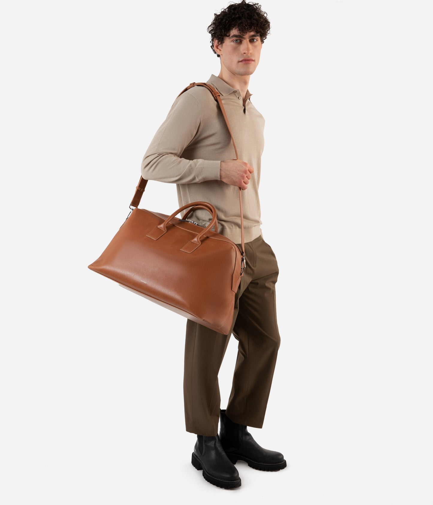 ANDRO Vegan Weekender Bag - Vintage | Color: Brown - variant::chili