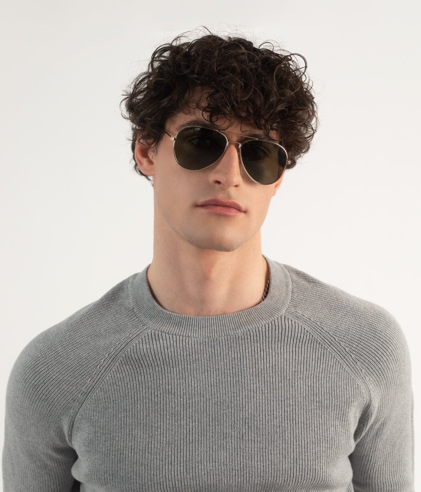 SADIE Metal Aviator Sunglasses | Color: Metallic - variant:silver