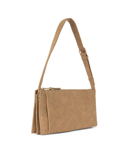 SAIGE Vegan Shoulder Bag – Solstice | Color: Latte - variant::latte